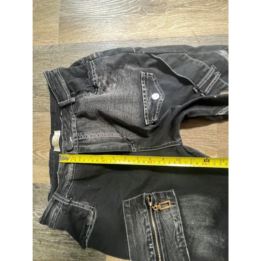 Shuanyan black denim